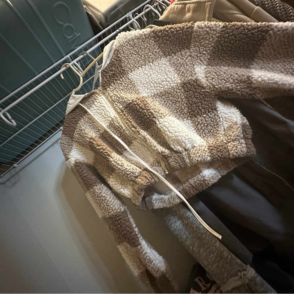 Brown fuzzy jacket